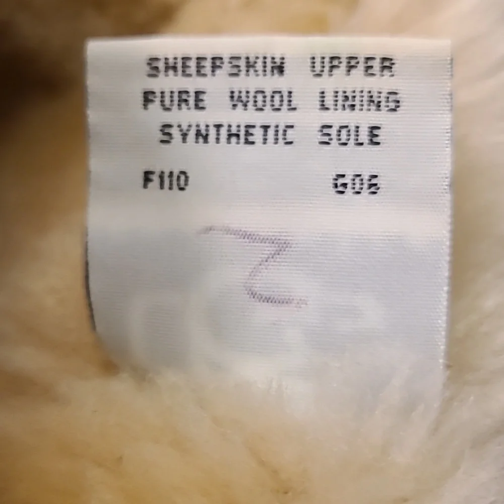 UGG Ultra Tall Boots sz.W8 Brown Pull On Suede Sheepskin Wool Mid Calf (#1561)EC - Picture 16 of 16